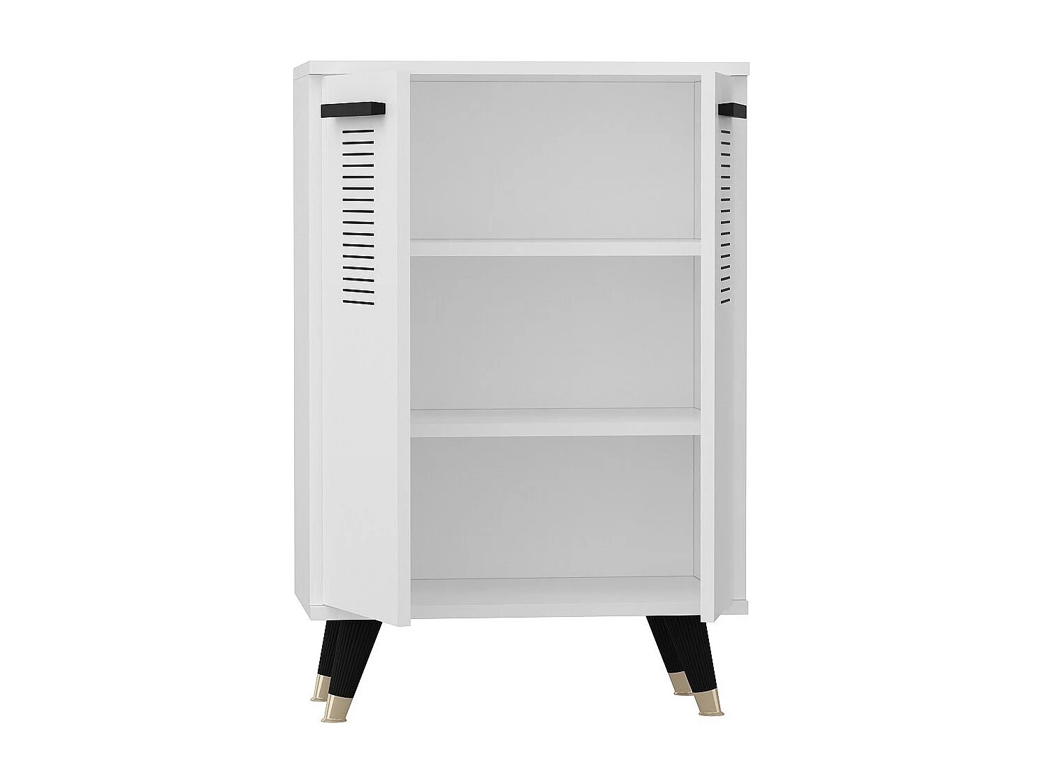 Petite commode blanche 2 portes Parko 60cm