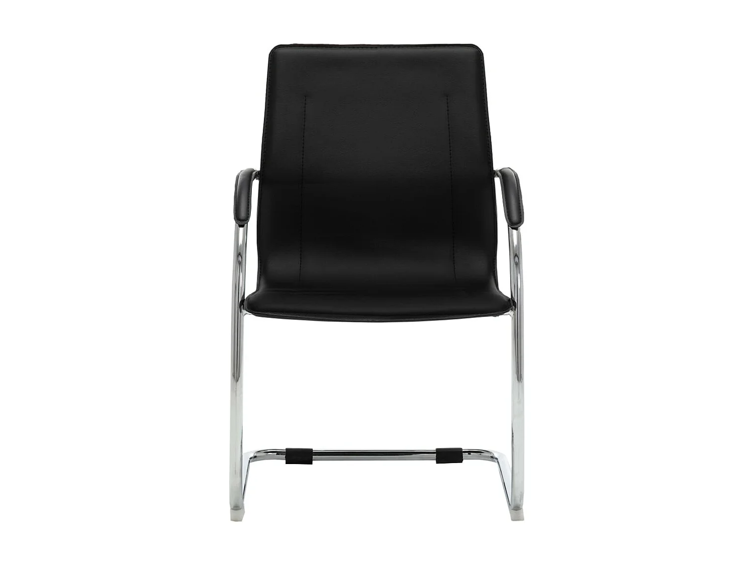 Chaise de bureau cantilever Noir Similicuir 4