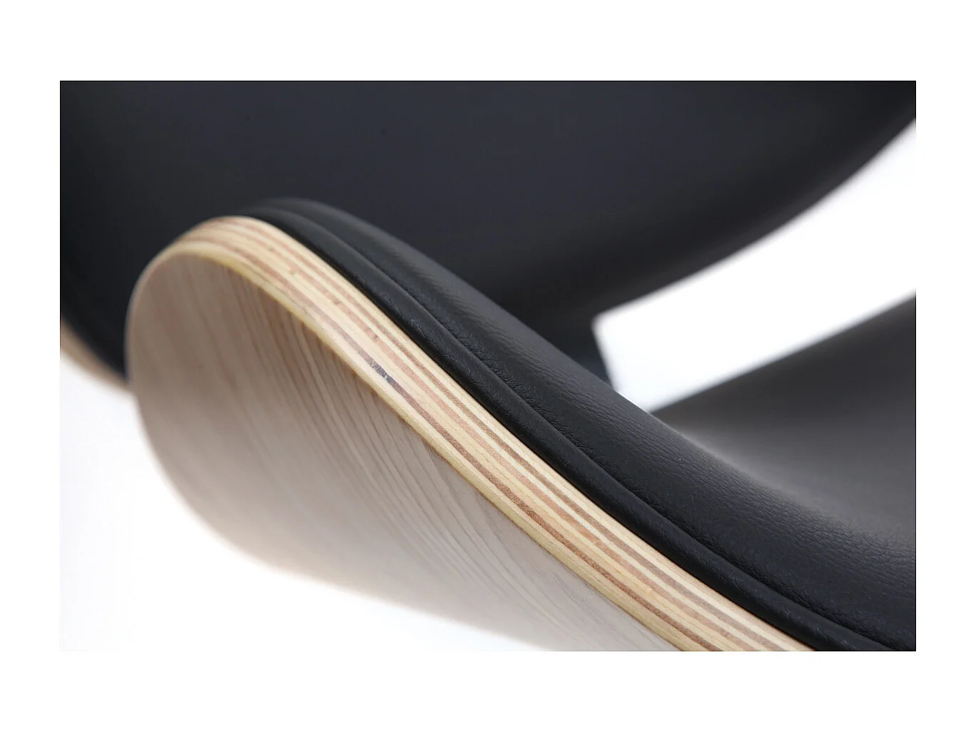 Sedia da ufficio design colore nero e legno WALNUT