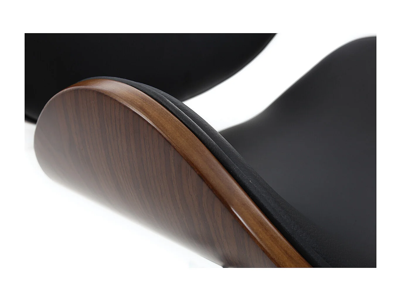 Silla de escritorio diseño negro y madera WALNUT