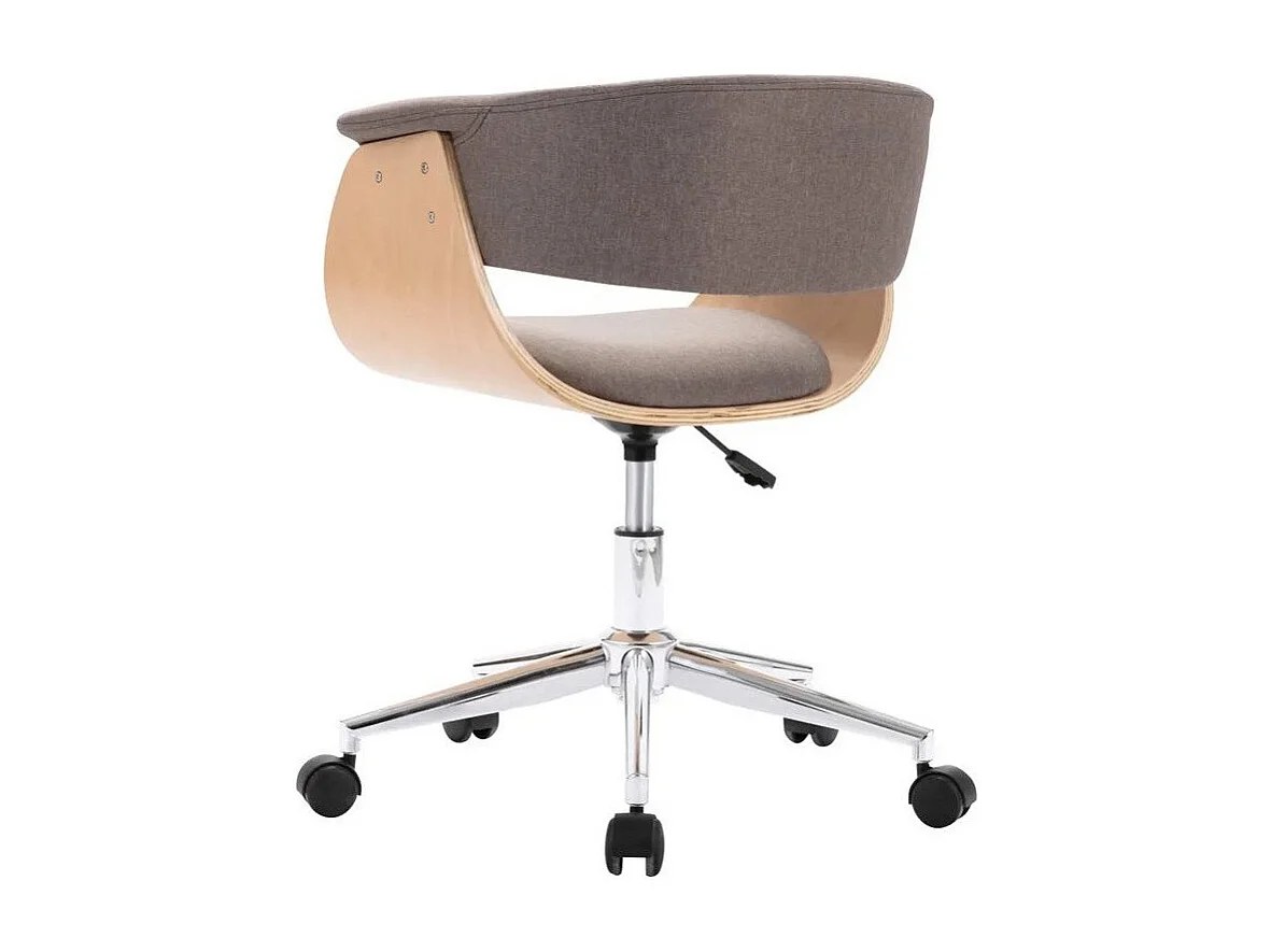 Eetkamerstoelen 4 st draaibaar stof taupe