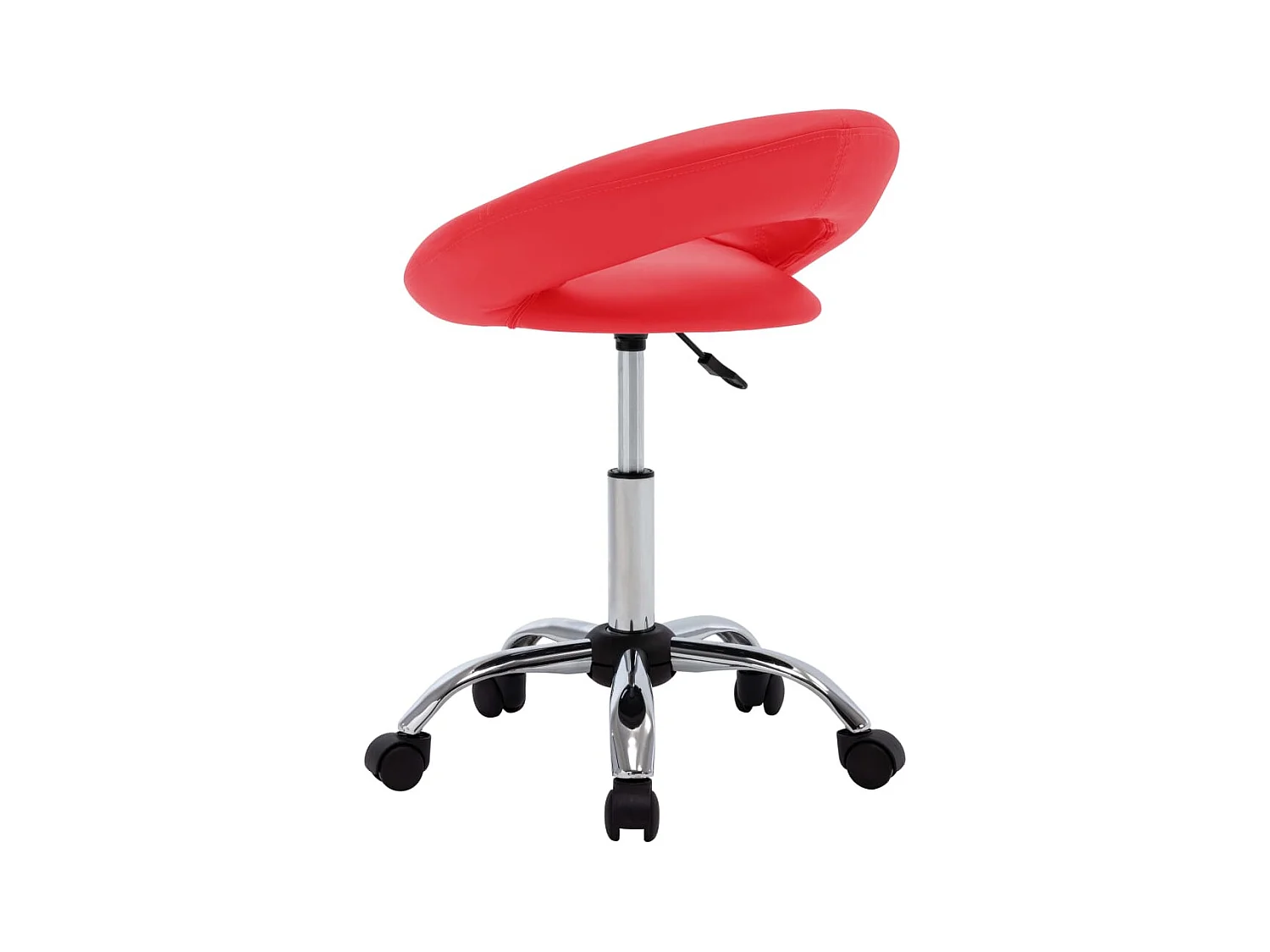 Chaise de travail roulante Rouge Similicuir