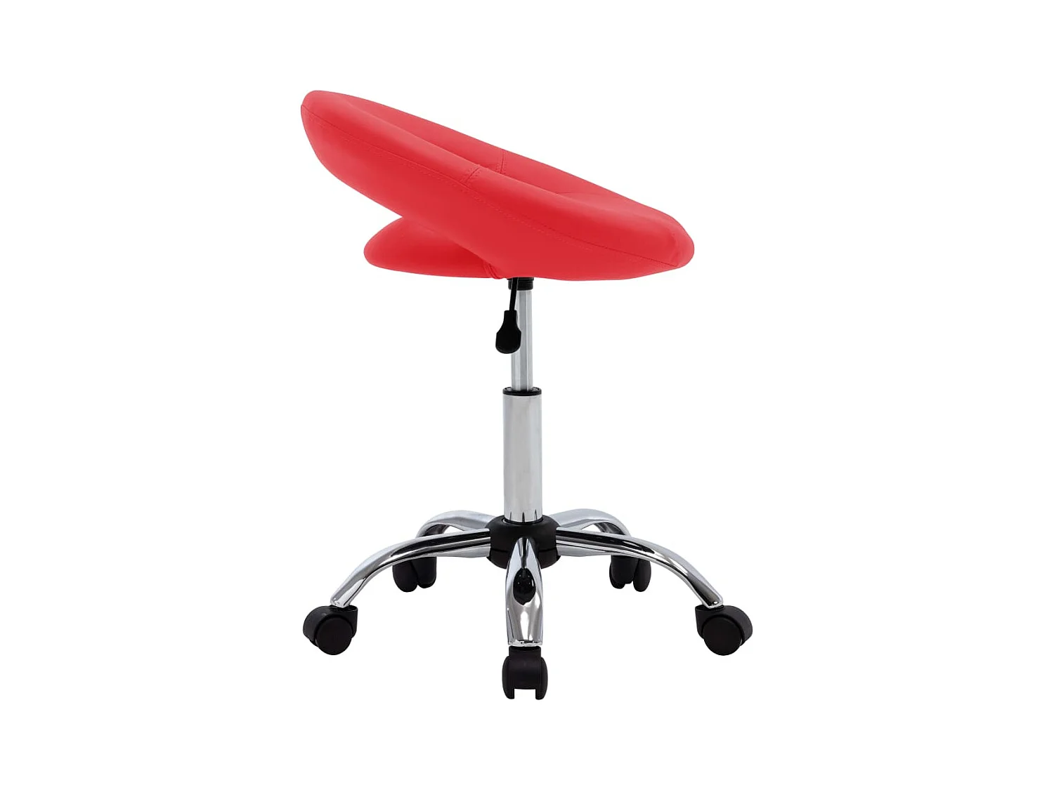 Chaise de travail roulante Rouge Similicuir