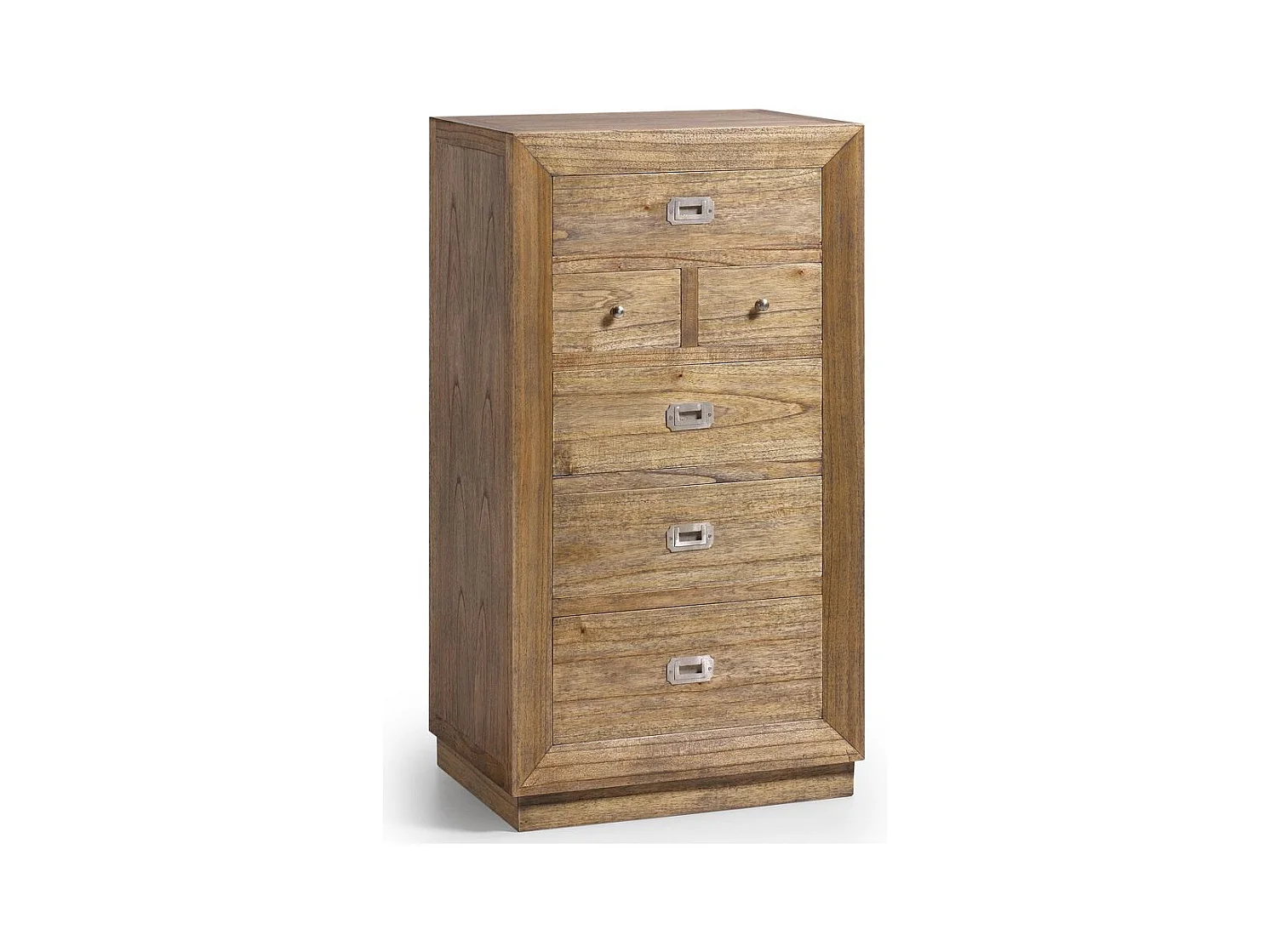 Chiffonnier en bois massif de Mindy naturel 6 tiroirs Mazari 60cm