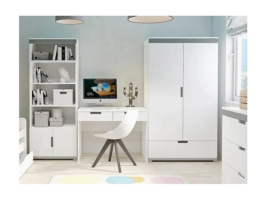 Escritorio infantil con cajón blanco Moly