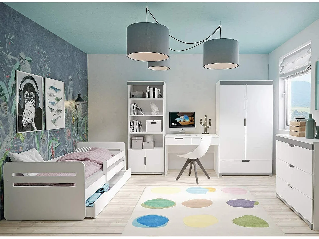 Kinderbureau met witte lade Moly