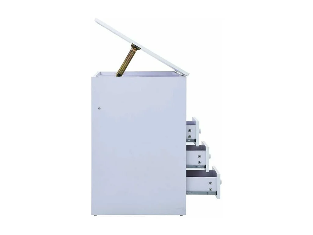 Bureau enfant inclinable 3 tiroirs bois blanc Sunny