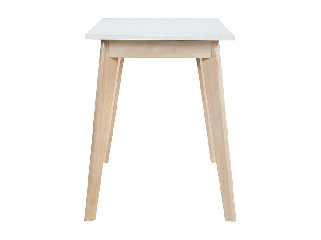 Escritorio nórdico con cajones madera y blanco L160 LEENA