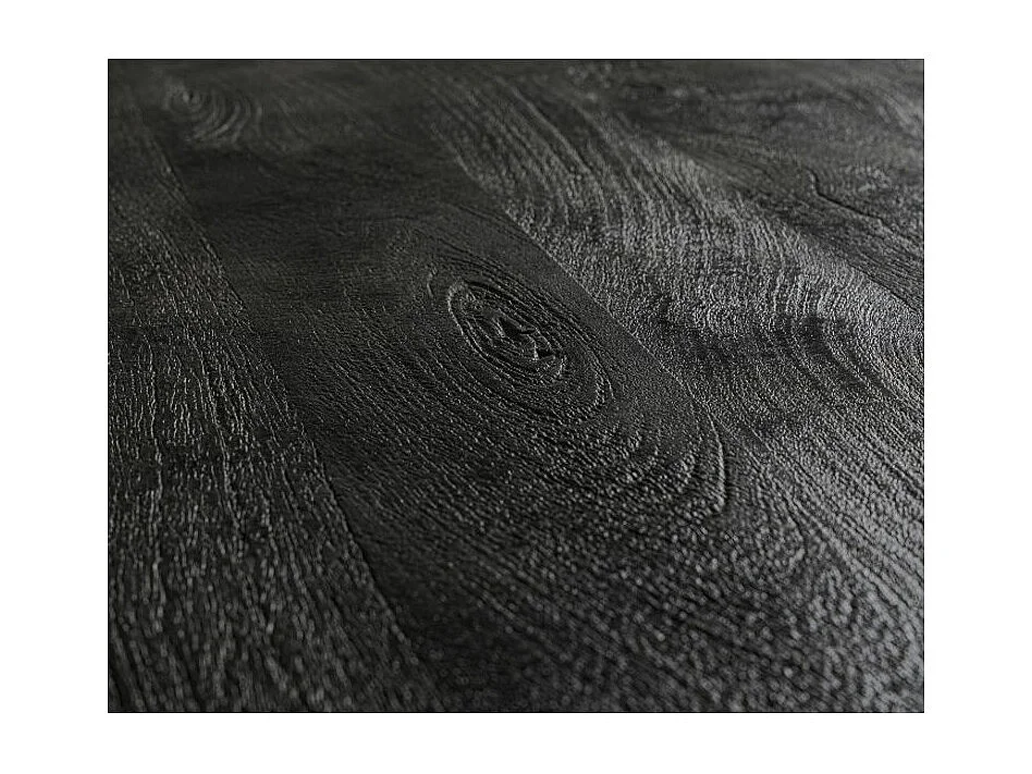 Table rectangulaire bois de manguier noir et pieds acier noir Tinka 160cm