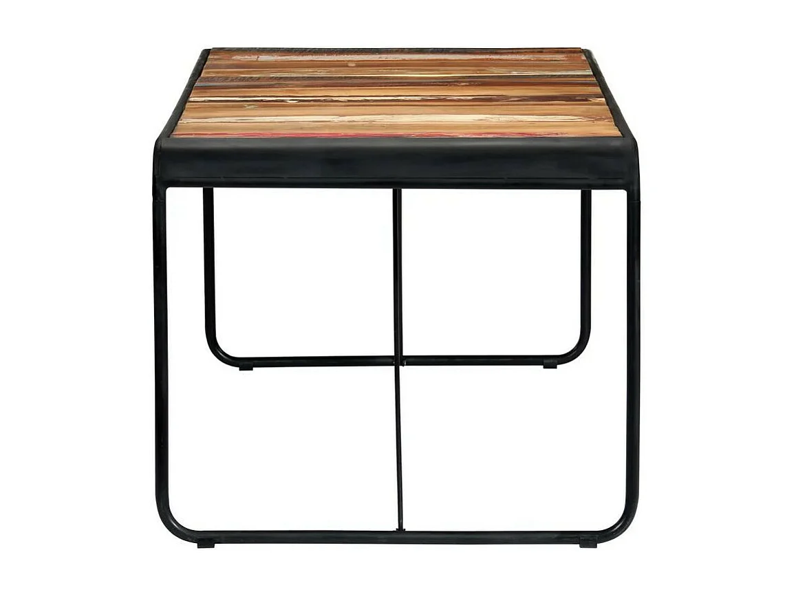 Table bois de récupération et pieds métal noir Reej 180cm