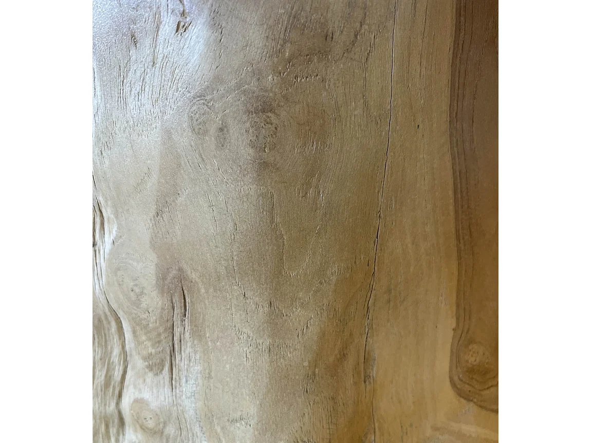 Table à manger ronde en racine de teck blanchi RACINKA Ø150cm