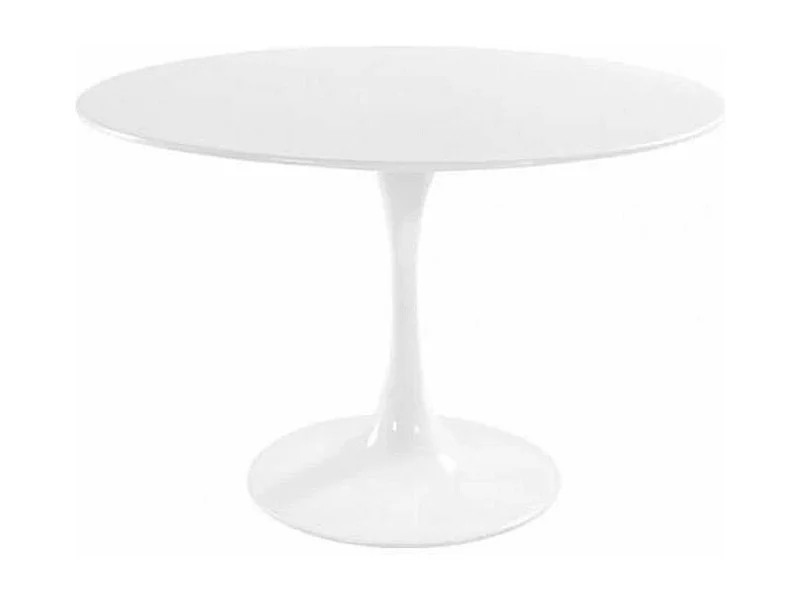Mesa redonda lacada blanco pétalo 90 cm
