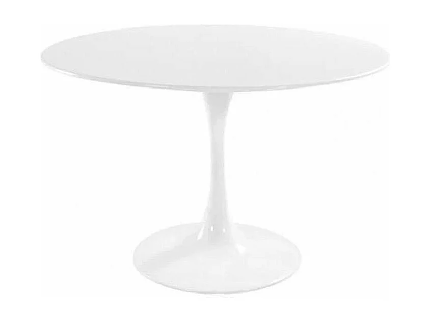 Mesa redonda lacada blanco pétalo 90 cm