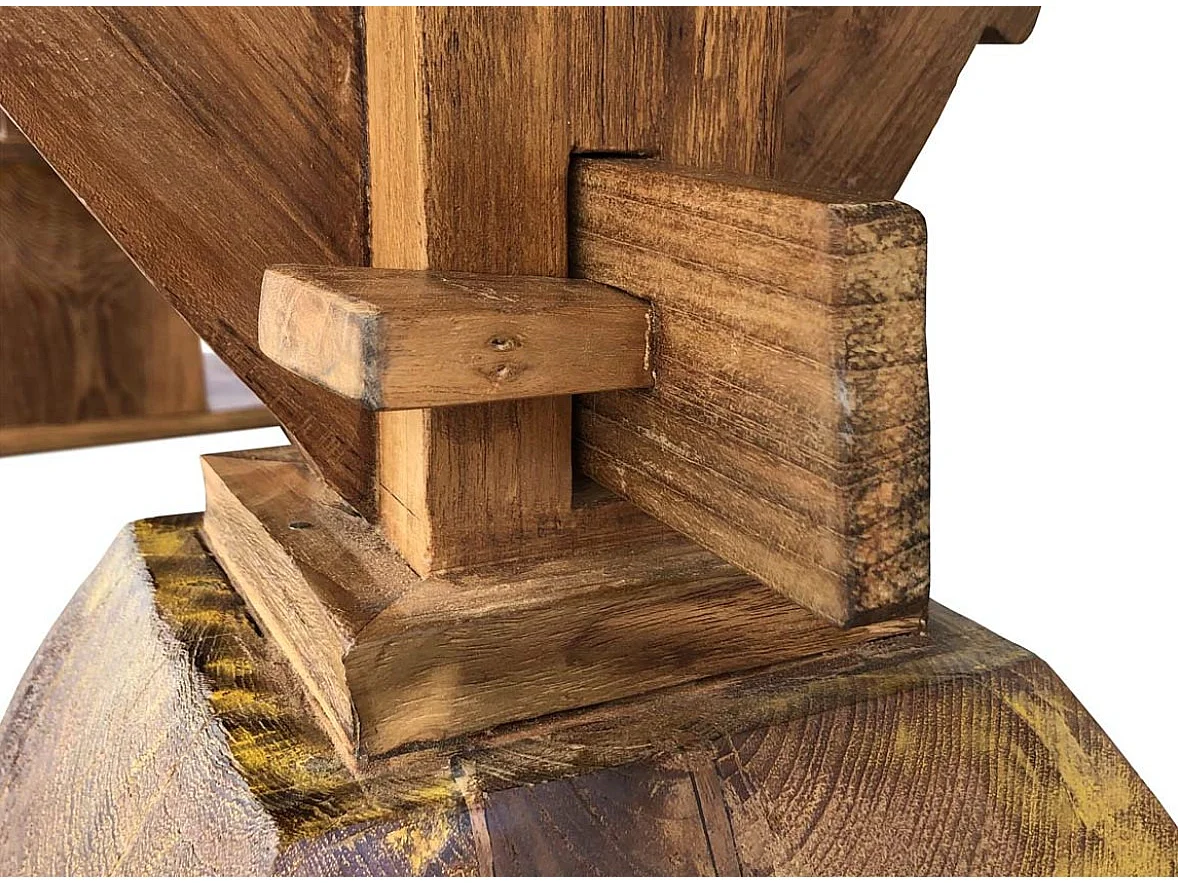 Grande table à manger en bois massif naturel vernis mat Kylio 250cm