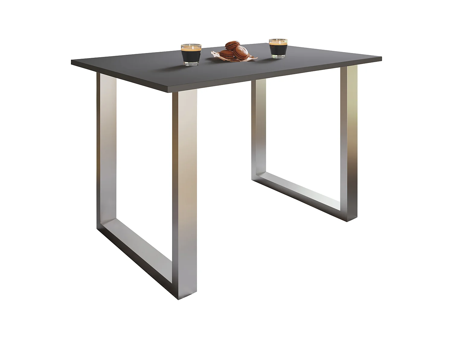 Dining table Xona Silver/ Anthracite H. 76 x W. 140 x D. 50 cm