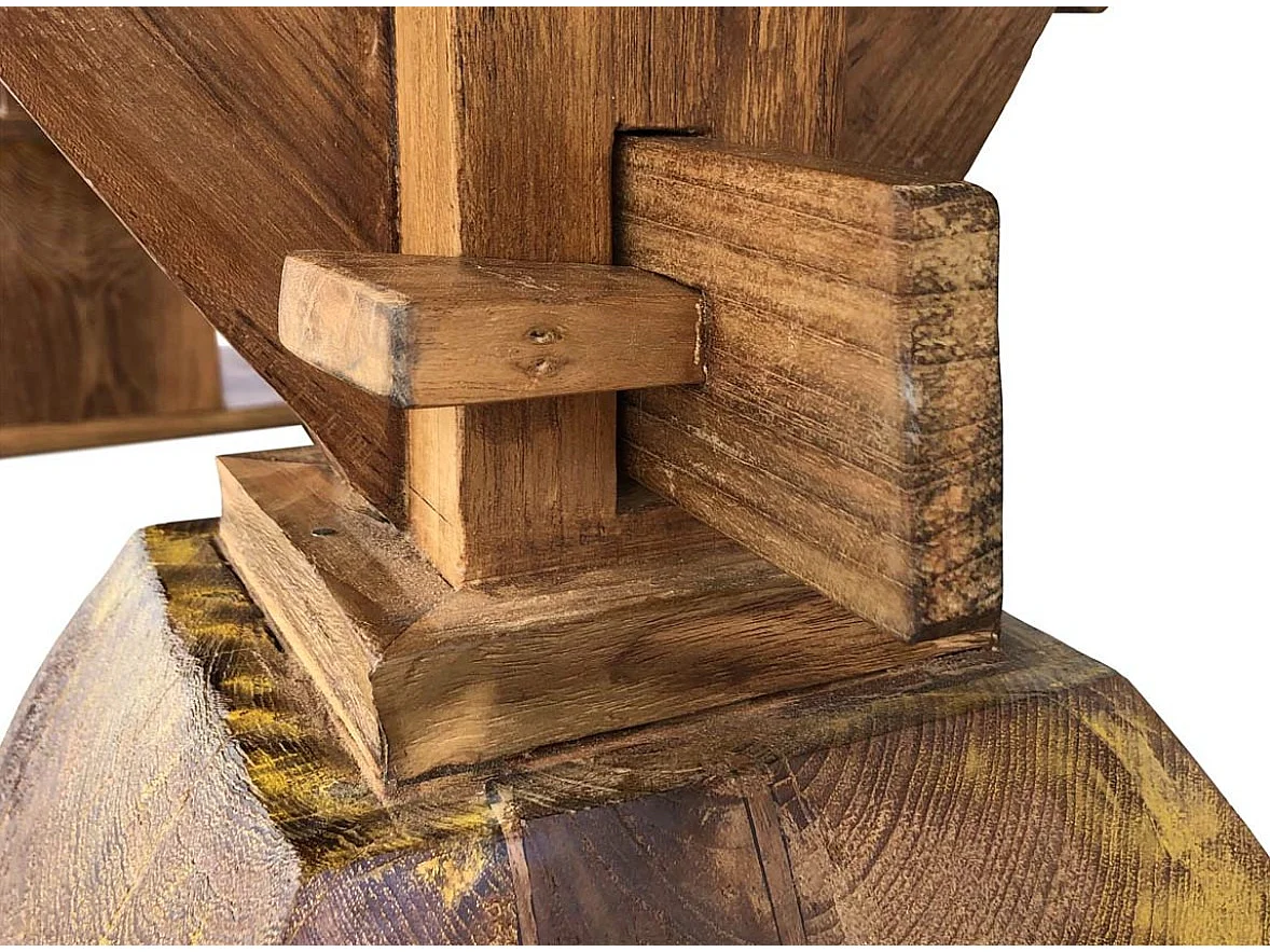 Kylio mat gelakte natuurlijke massief houten eettafel 200 cm