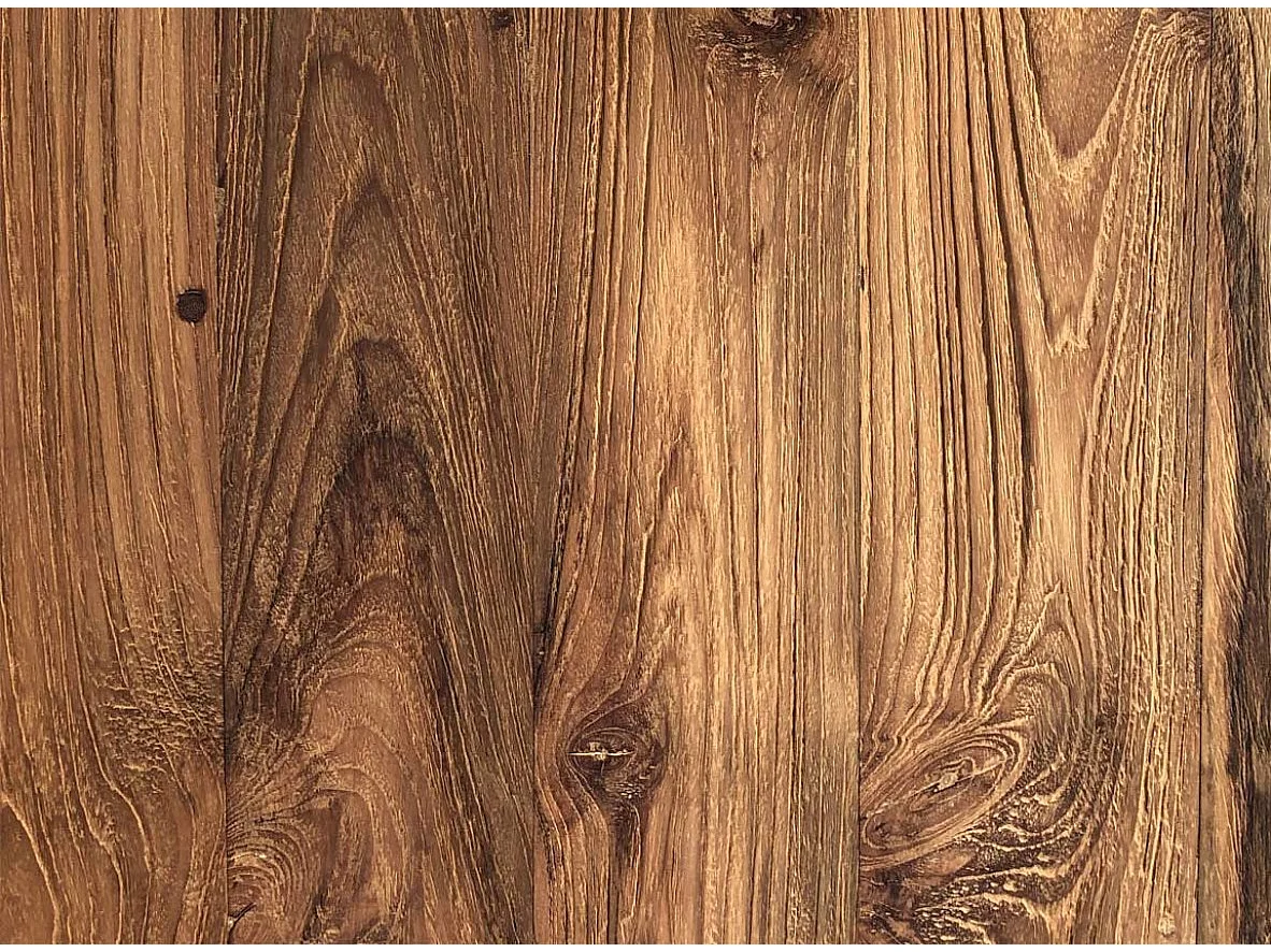 Table à manger en bois massif naturel vernis mat Kylio 200cm