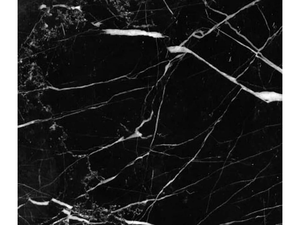 Table tulipe ovale en marbre Haute de gamme-Plateau Marbre noir Marquinia-Largeur 180 cm-Piètement Noir mat