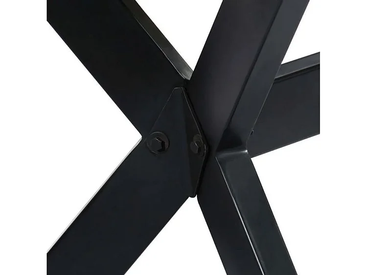 Table à manger manguier massif clair et pieds métal noir Nashe 140cm