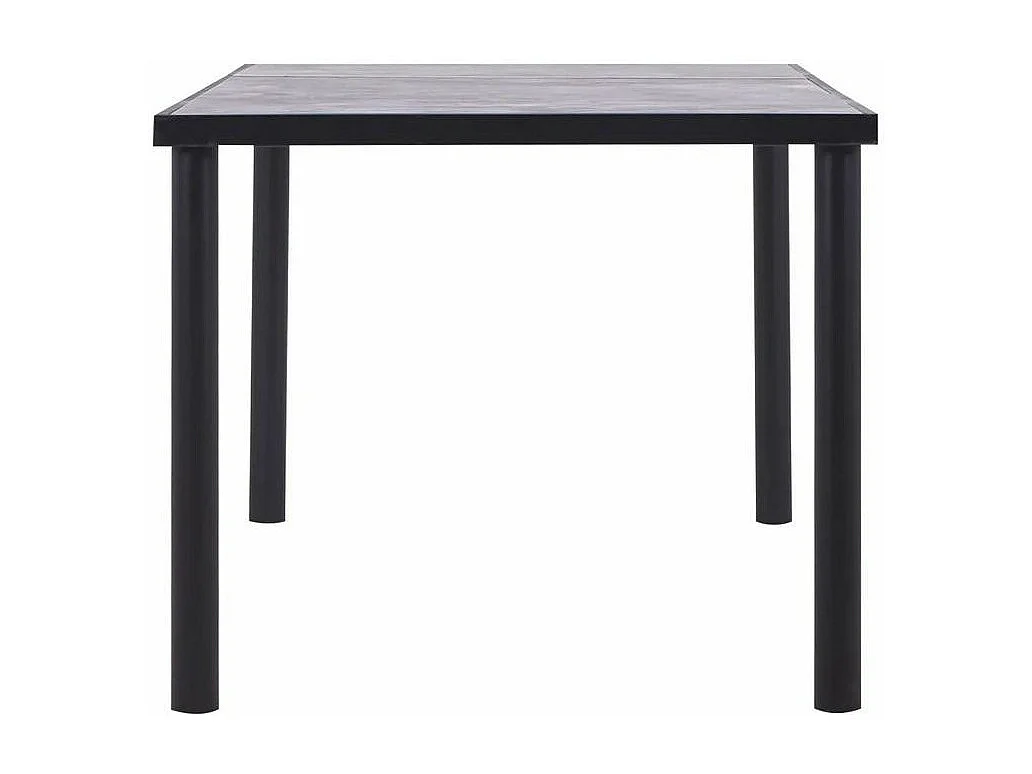 Table à manger bois gris béton et pieds métal noir Sirra 180cm
