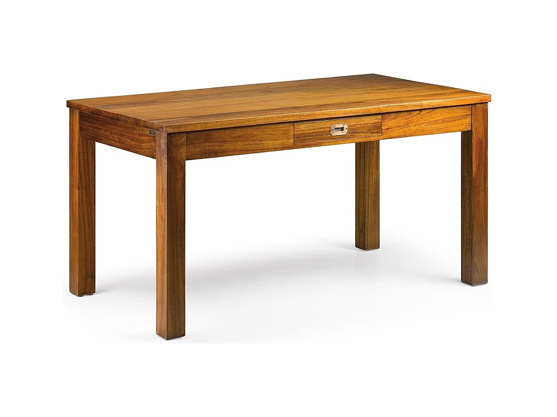 Table de repas rectangulaire en bois massif de Mindy 2 tiroirs ORKA 150cm