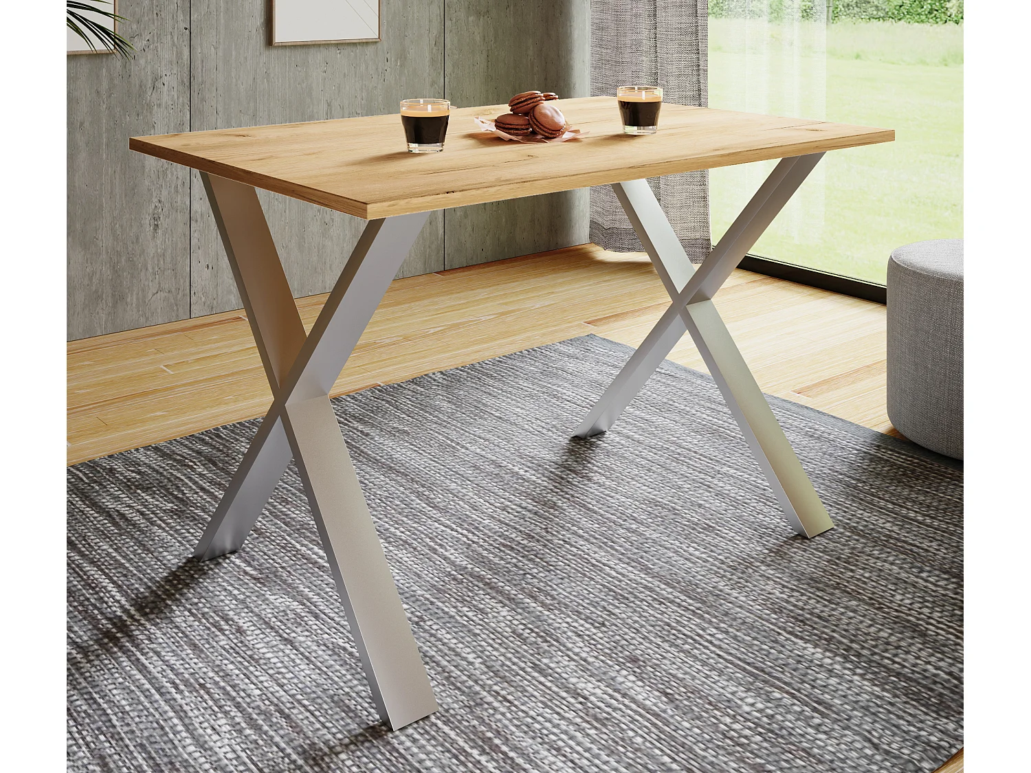 Houten Eettafel Keukentafel Xona X 110x80