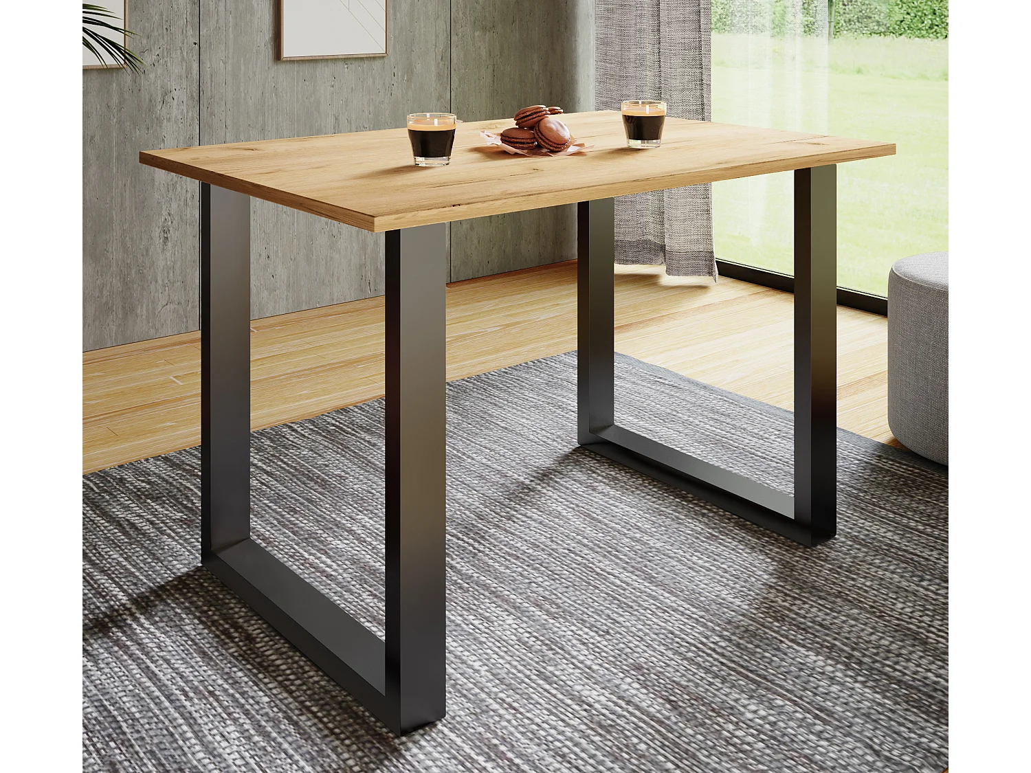 Premium Holz Esstisch Küchentisch Xona U 110x50