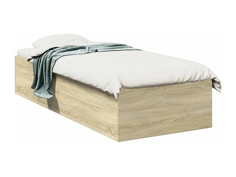 Cadre de lit chêne sonoma 90x190 bois d'ingénierie