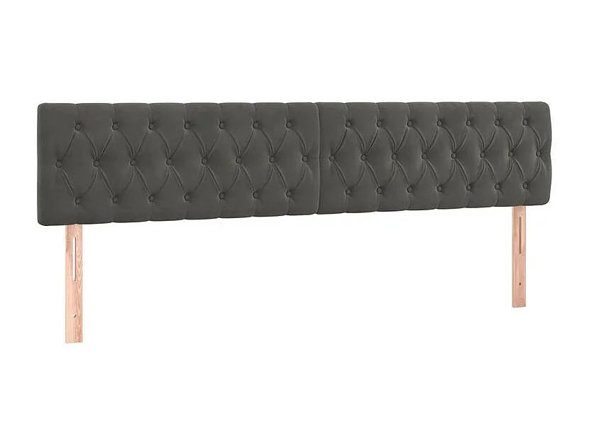 Sommier à lattes de lit et matelas Gris foncé 180x200 Velours