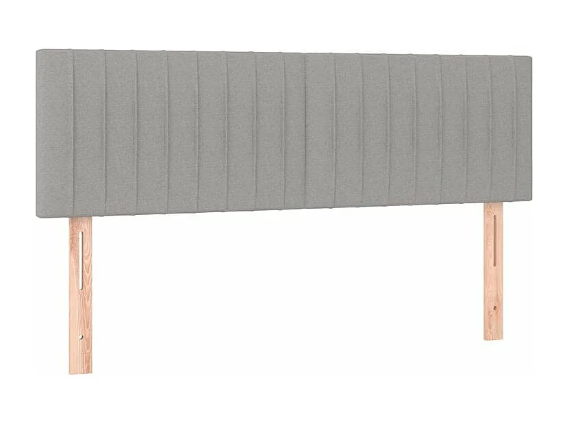 Sommier à lattes de lit et matelas et LED Gris clair 140x190