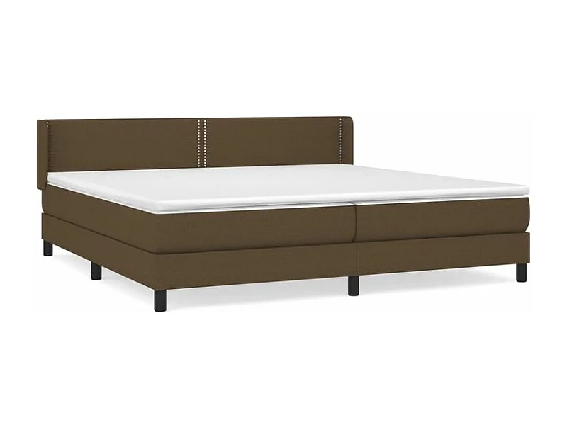 Sommier à lattes de lit avec matelas Marron foncé 200x200