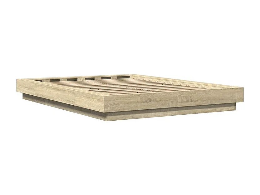 Cadre de lit chêne sonoma 120x200 bois d'ingénierie
