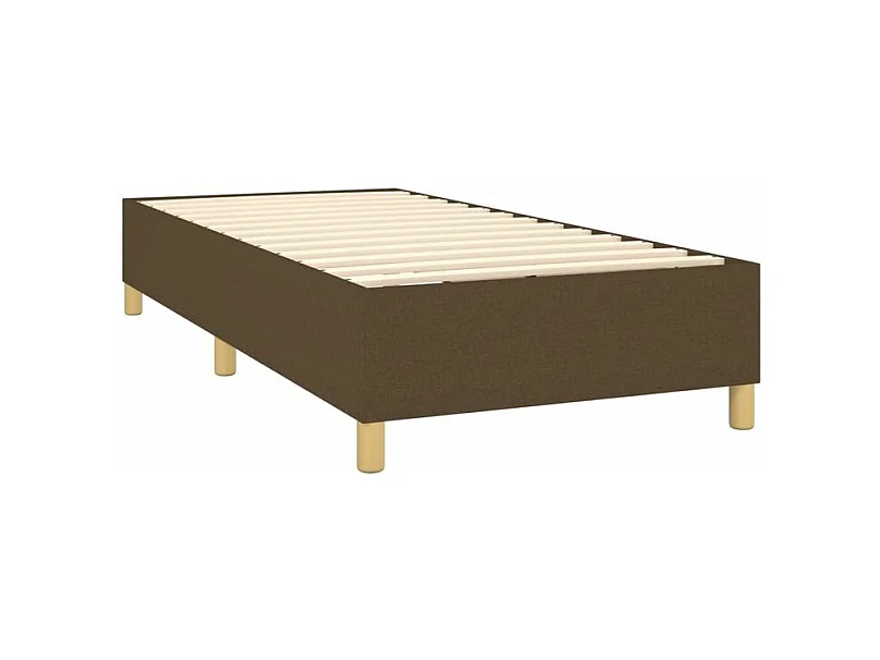Sommier à lattes de lit avec matelas Marron foncé 100x200
