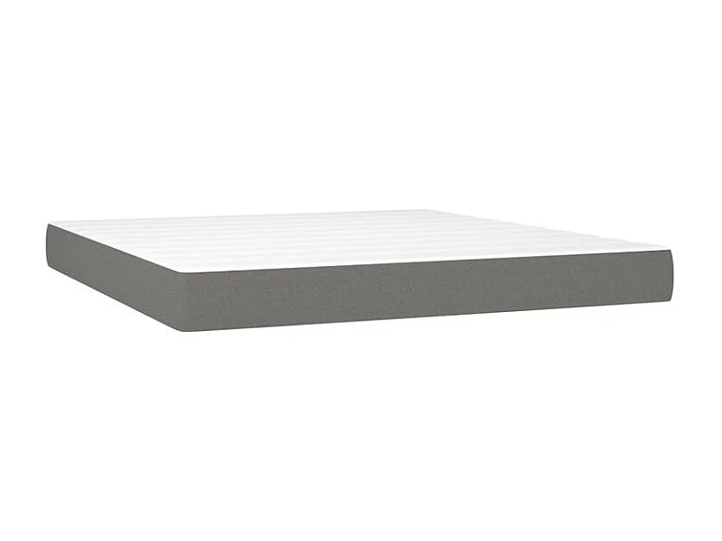 Sommier à lattes de lit avec matelas Gris foncé 160x200 Tissu