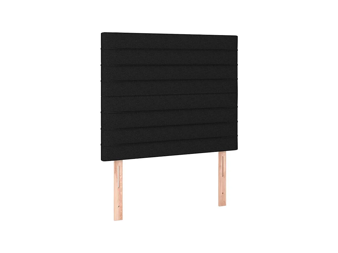 Sommier à lattes de lit avec matelas Noir 90x190 Tissu