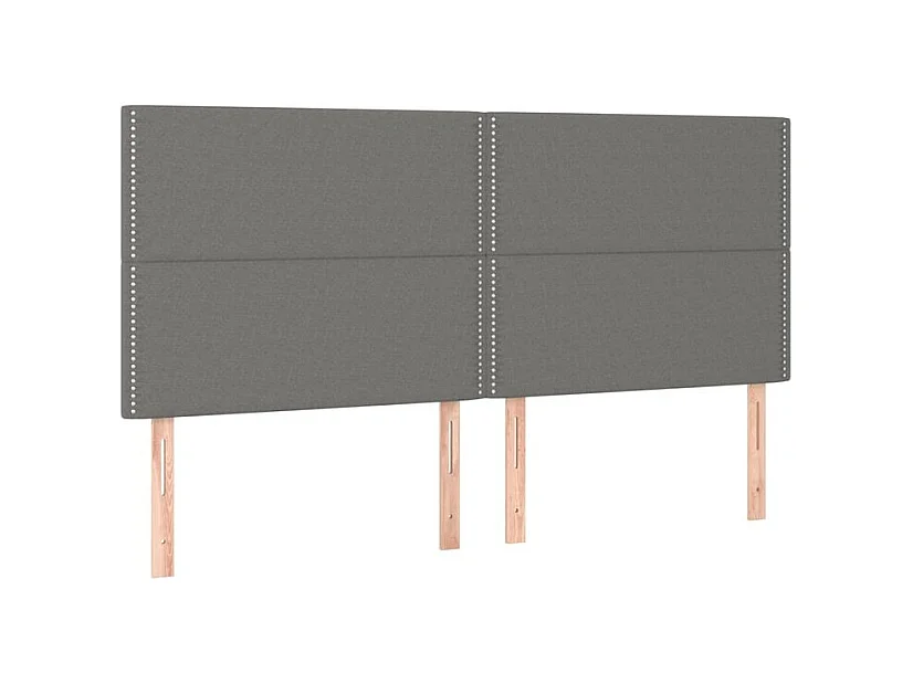 Sommier à lattes de lit avec matelas Gris foncé 160x200 Tissu