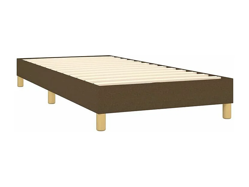 Sommier à lattes de lit avec matelas Marron foncé 100x200