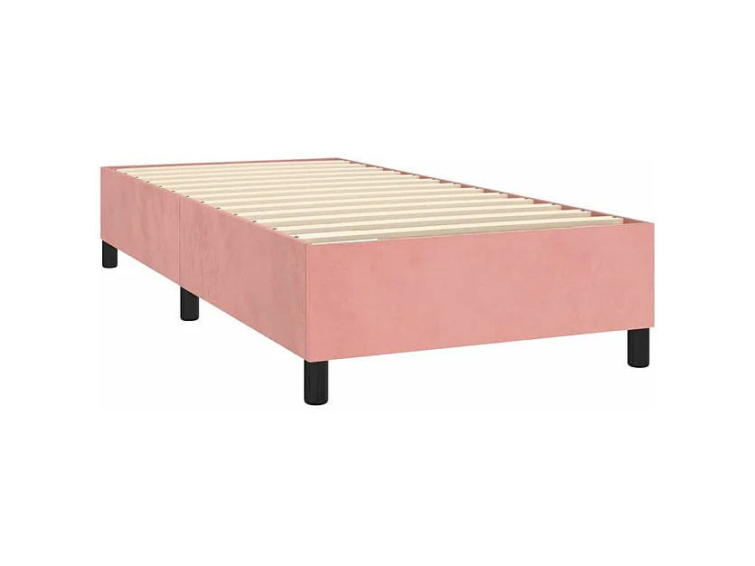 Sommier à lattes de lit avec matelas Rose 90x200 Velours