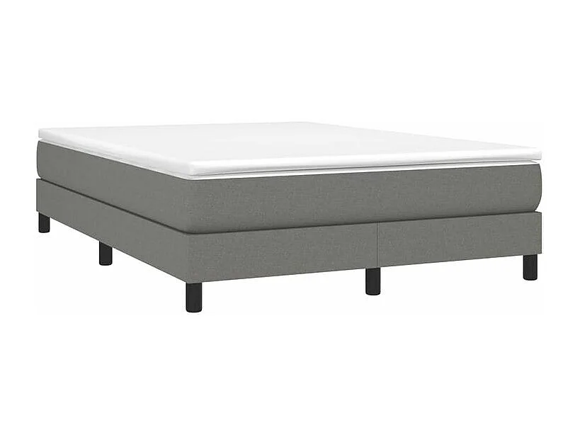 Sommier à lattes de lit avec matelas Gris foncé 160x200 Tissu