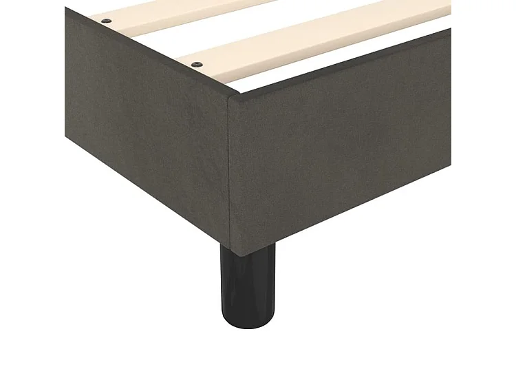 Sommier à lattes de lit et matelas Gris foncé 180x200 Velours