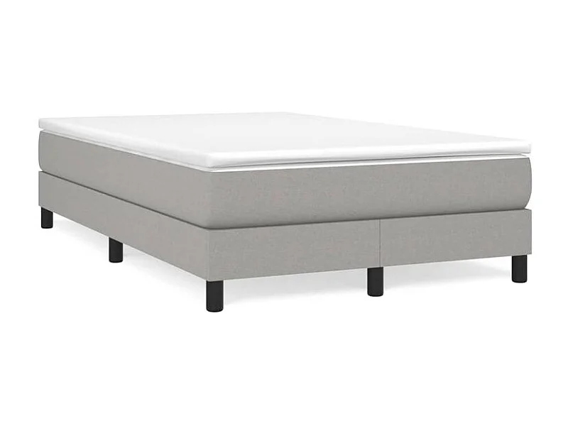Sommier à lattes de lit avec matelas Gris clair 120x200 Tissu