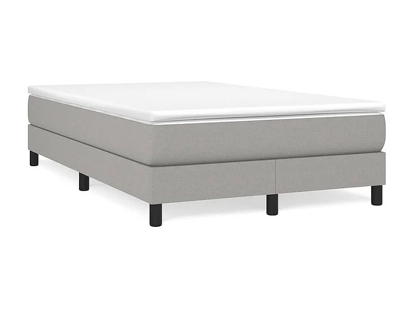 Sommier à lattes de lit avec matelas Gris clair 120x200 Tissu