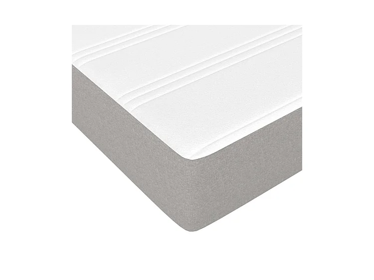 Sommier à lattes de lit avec matelas Gris clair 120x200 Tissu