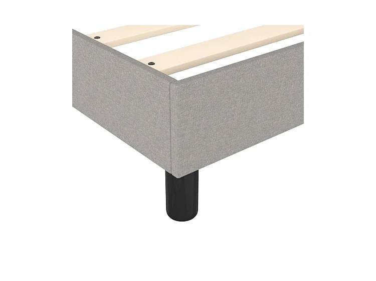 Sommier à lattes de lit avec matelas Gris clair 120x200 Tissu