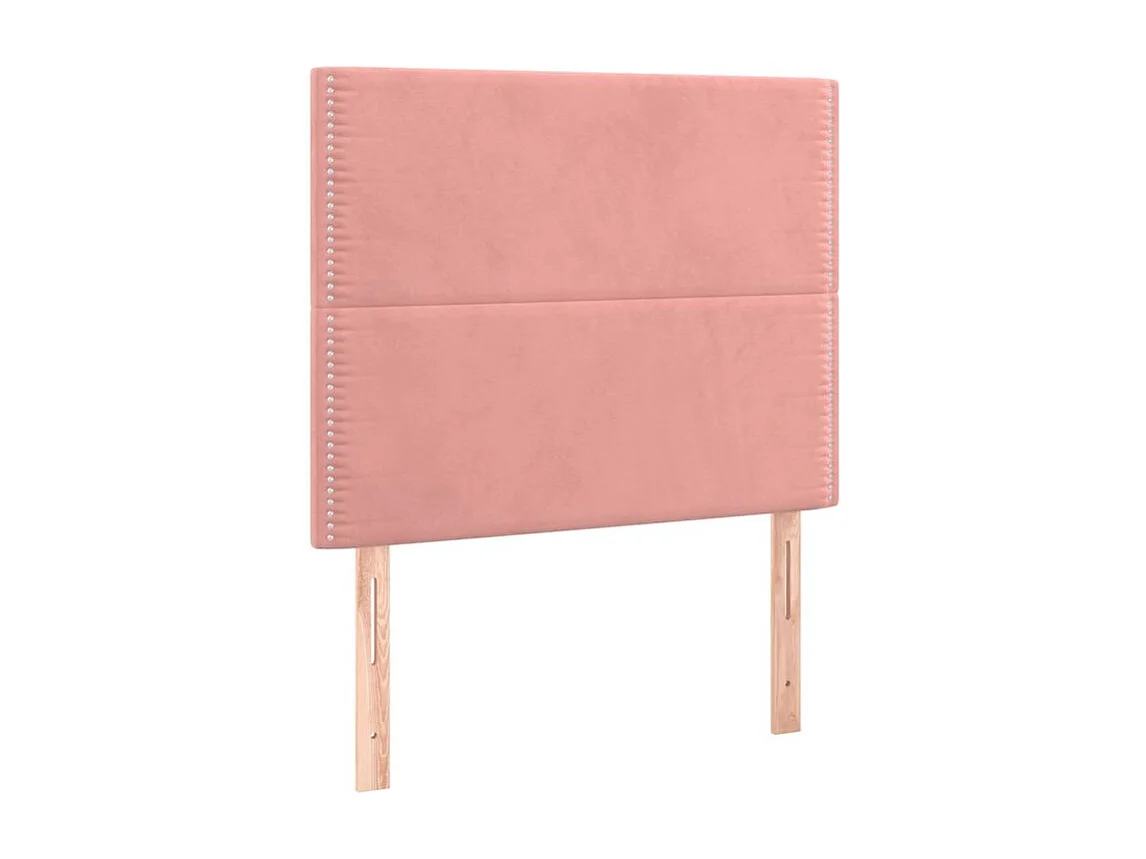 Sommier à lattes de lit avec matelas LED Rose 120x200 Velours