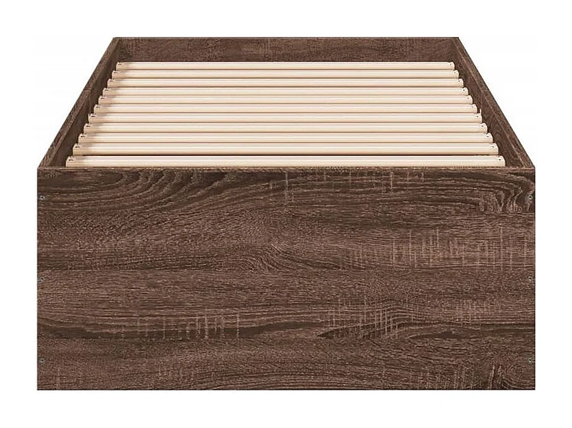 Cadre de lit chêne marron 100x200 bois d'ingénierie
