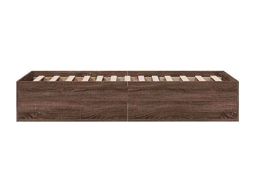 Cadre de lit chêne marron 100x200 bois d'ingénierie