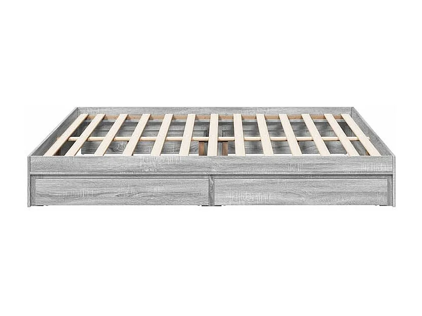 Cadre de lit à tiroirs sonoma gris 180x200 bois d'ingénierie