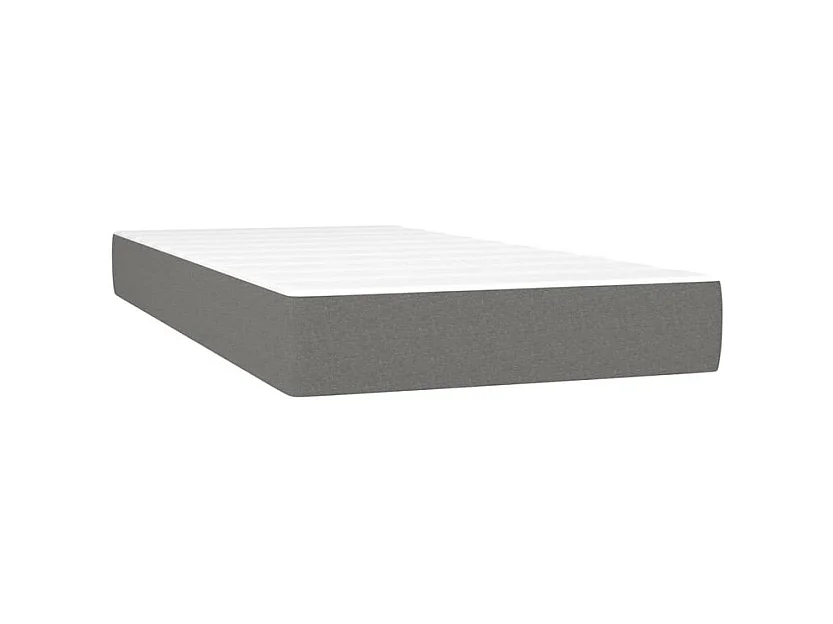 Sommier à lattes de lit avec matelas Gris foncé 80x200 Tissu