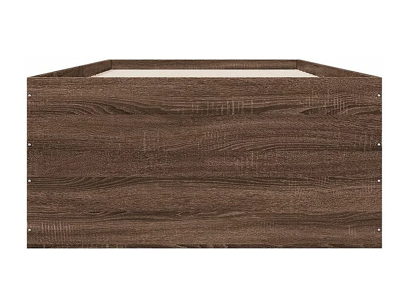 Cadre de lit chêne marron 100x200 bois d'ingénierie